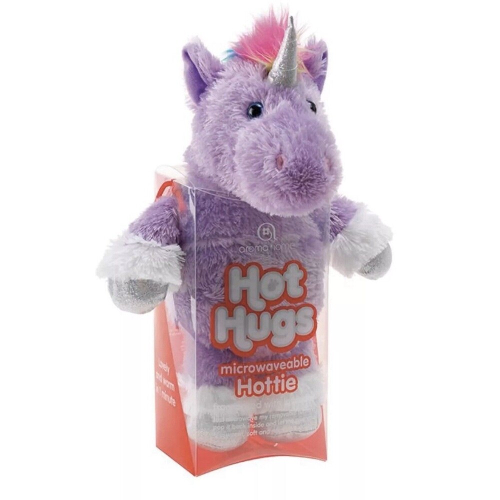 Hot Hugs Unicorn Purple Rainbow Plush Microwavable Lavender Aromatherapy